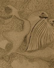 Preliminary drawing for "Embracing It All/Mostly"