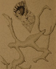 Preliminary drawing for "Embracing It All/Mostly"