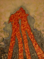 "Casting a Long Shadow" from the subseries, "Underneath," from the series "Inner/Outer;" acrylic on wood panel, 18 inches by 13-1/2" "Casting a Long Shadow" from the subseries, "Underneath," from the series "Inner/Outer;" acrylic on wood panel, 18 inches by 13-1/2"