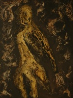 "Whoooooo Will Understand Me" from the subseries, Underneath, from the overall series, Inner/Outer; acrylic on wood panel, 24" by 18" "Whoooooo Will Understand Me" from the subseries, Underneath, from the overall series, Inner/Outer; acrylic on wood panel, 24" by 18"