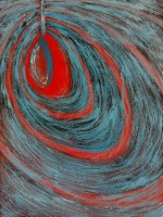 "Single Drop and the Ocean" from "Renga'" with poet Connee Pike; also from "Renga/Dance," one of the sub-series of the Jungian shadow-inspired series, "Inner/Outer;" acrylic on wood panel, 18" by 13-1/2" "Single Drop and the Ocean" from "Renga'" with poet Connee Pike; also from "Renga/Dance," one of the sub-series of the Jungian shadow-inspired series, "Inner/Outer;" acrylic on wood panel, 18" by 13-1/2"