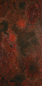 Darkness Illuminated from the series, Traces of the Cosmos; oil on canvas, 4' by 2'