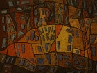 Stone Tapestry/Deep Waters from the geology-inspired series, Worlds Behind Worlds; acrylic on wood panel, 18" by 24" Stone Tapestry/Deep Waters from the geology-inspired series, Worlds Behind Worlds; acrylic on wood panel, 18" by 24"