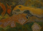 Not to Scale from the geology-inspired series, "Worlds Behind Worlds;" acrylic on wood panel, 18" by 24" Not to Scale from the geology-inspired series, "Worlds Behind Worlds;" acrylic on wood panel, 18" by 24"
