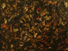 Fossil Autumn from the series, "Worlds Behind Worlds;" acrylic on wood panel, 18" by 24"